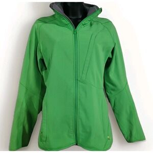 Burton AK Dryride Softshell Full Zip Jacket Sz L? Green Tempest Fleece Snowboard